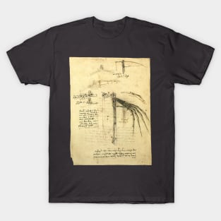 Wing of a Flying Machine by Leonardo da Vinci T-Shirt